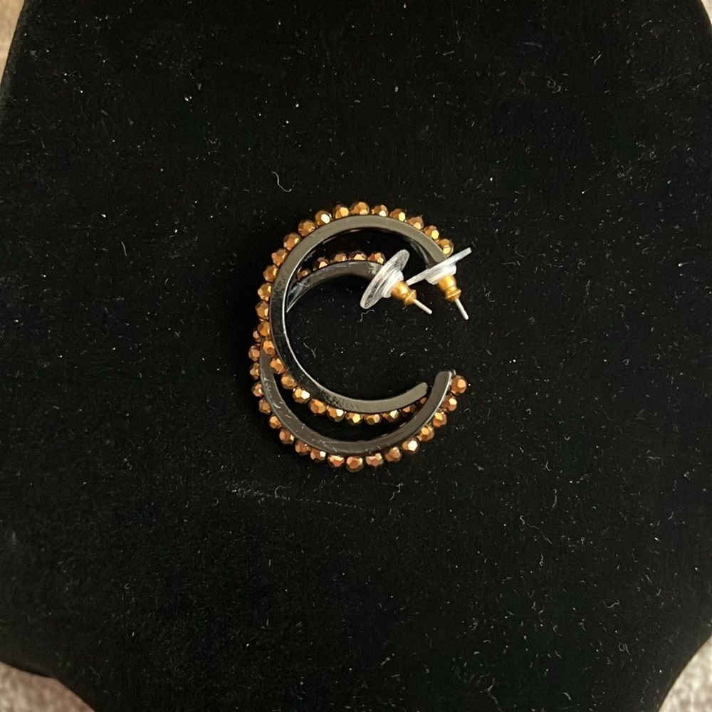 Premier Designs “Copper Falls” hoop earrings
